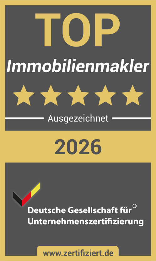 Siegel TOP Immobilienmakler 2026 der Deutschen Gesellschaft für Unternehmenszertifizierung